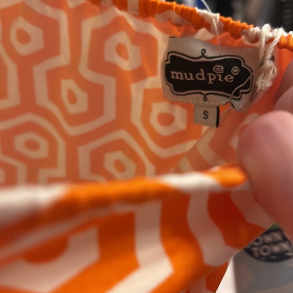 mud pie Leighton 3 Way Maxi Dress Orange/White - Picture 9 of 9